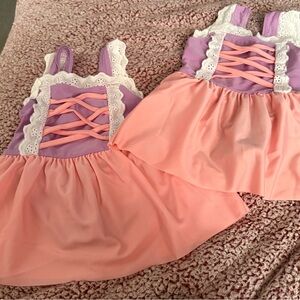 Rapunzel little girl bathing suit NWOT